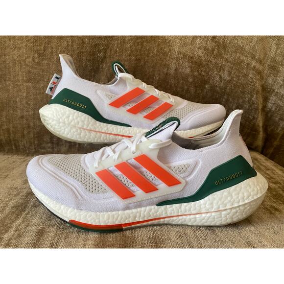 Adidas Ultraboost Miami Hurricanes GX Running Shoes Mens 12.5 main image 4